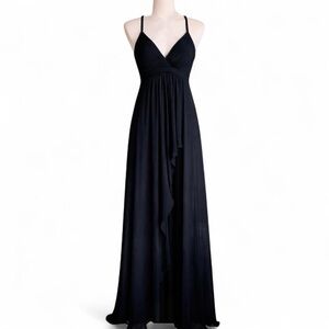 Y2k Hot Miami Styles elegant black maxi dress